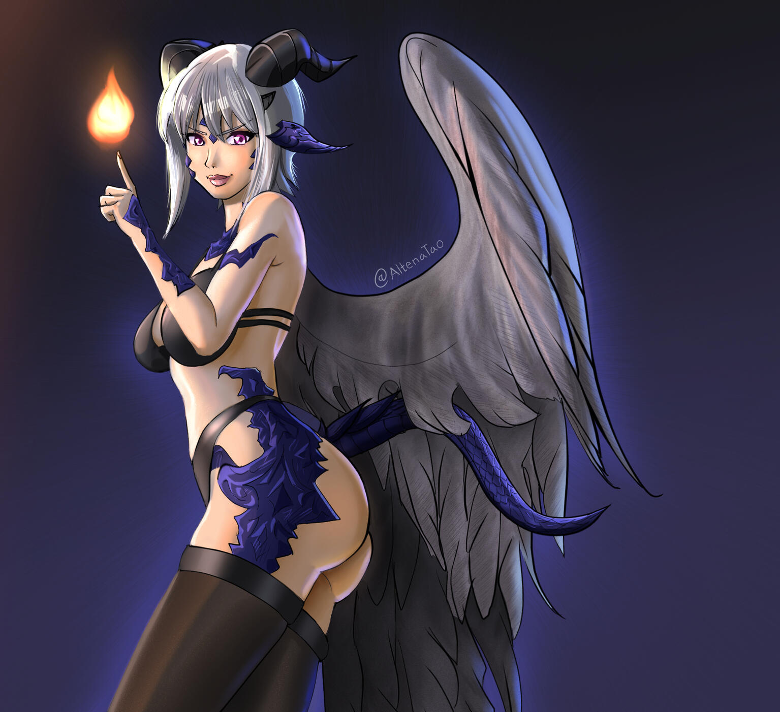 Au Ra Succubus Concept (FFXIV OC)